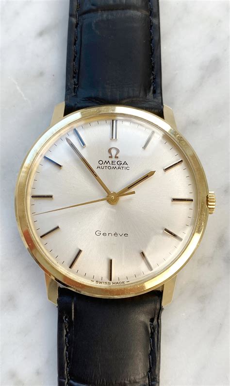 omega geneve gold watch|omega geneve automatic watch gold.